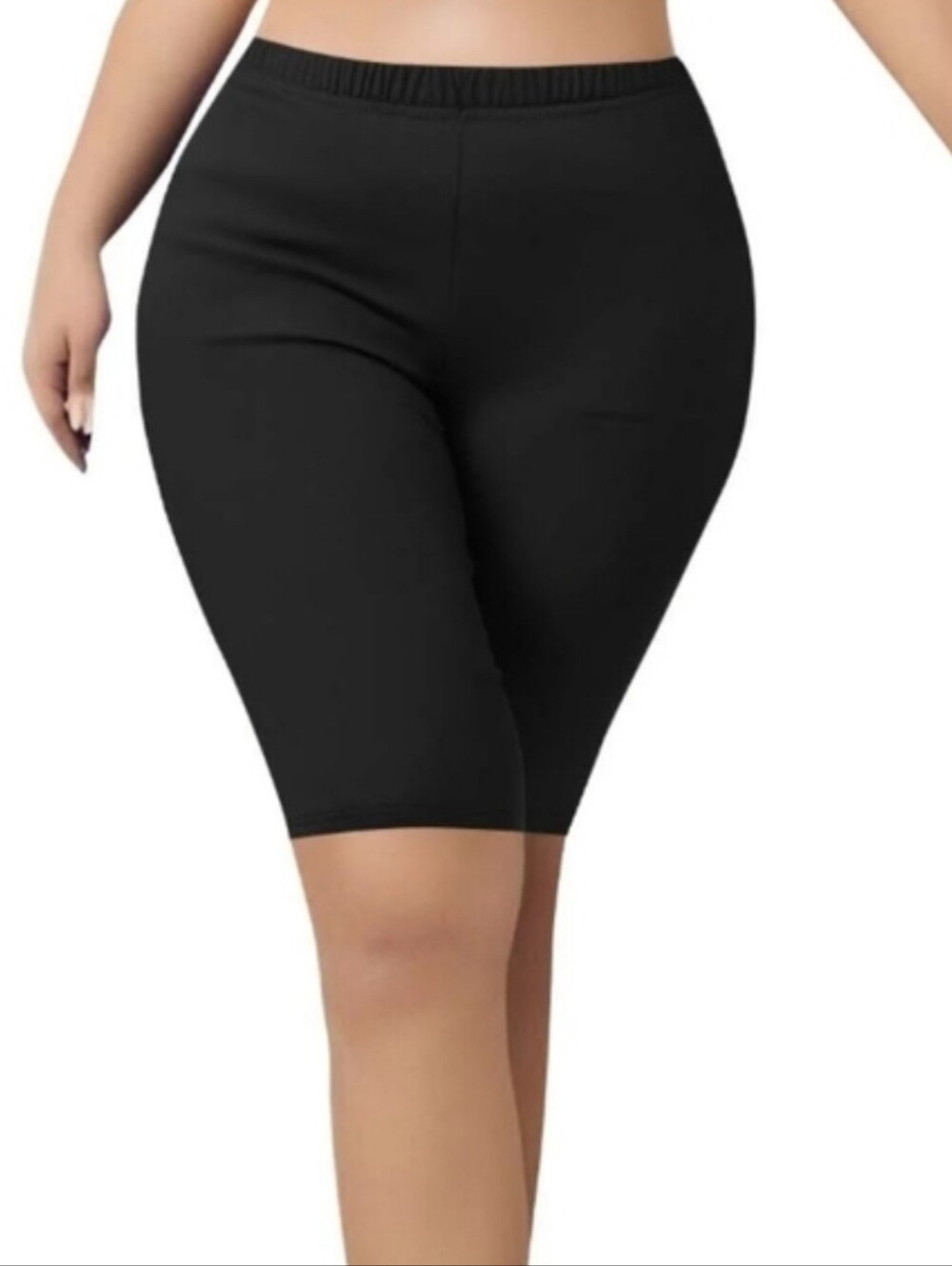 Time Two Women’s Plus-Size Black Biker Shorts